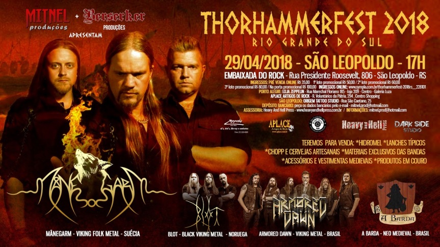 Thorhammerfest 2018 chega a São Leopoldo neste domingo